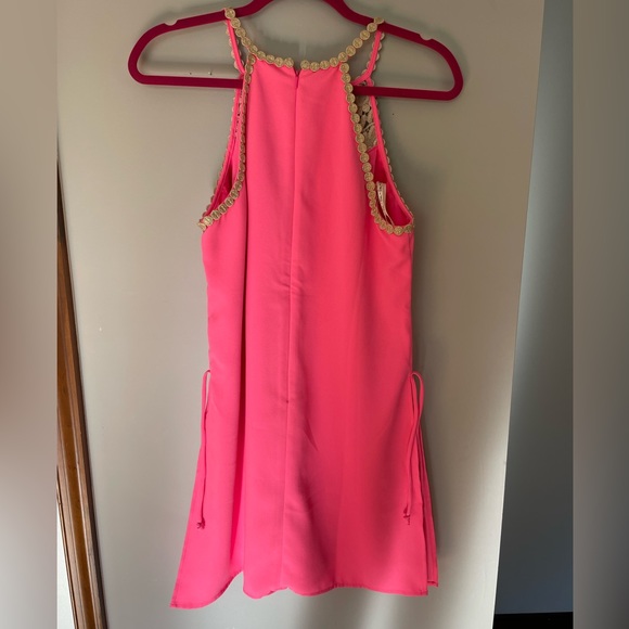 Lilly Pulitzer Pink Jumpsuit with Cream Lace Detail - Picture 3 of 7